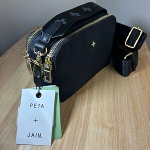 Cross Body PETA + JAIN Laroi Black Bag Nylon Gold Zipper And Hardware New Tags